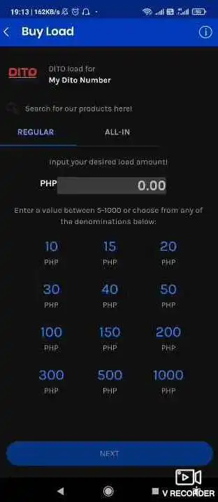 Select Load Amount